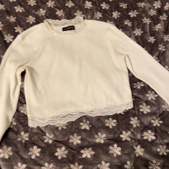 almost famous white long sleeve shirt - Picture 1 of 1
